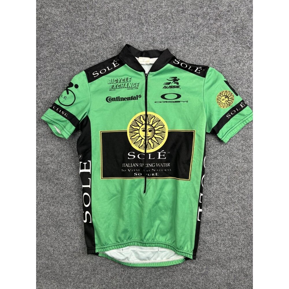 Aussie Cycling Jersey Mens Small Green Sole‎ Spring Water Oakley Continental